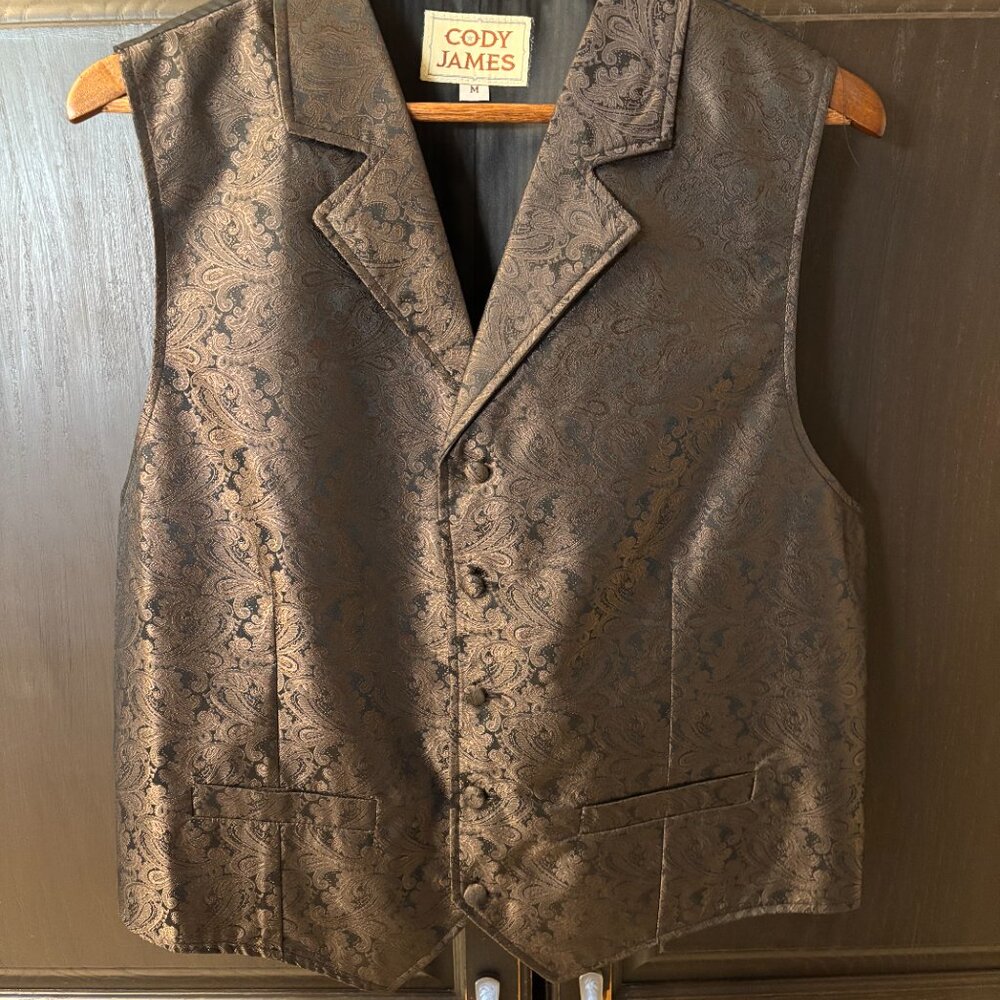 Cody James paisley brown vest - Men's medium